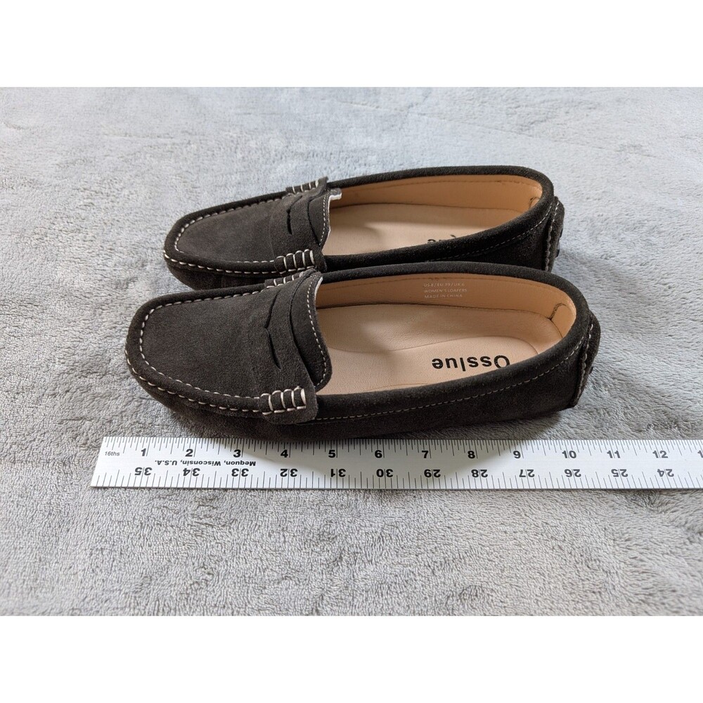 Osslue Loafers Womens 8 Brown Suede Leather Penny Driving Moccasin Slip On - Picture 8 of 8
